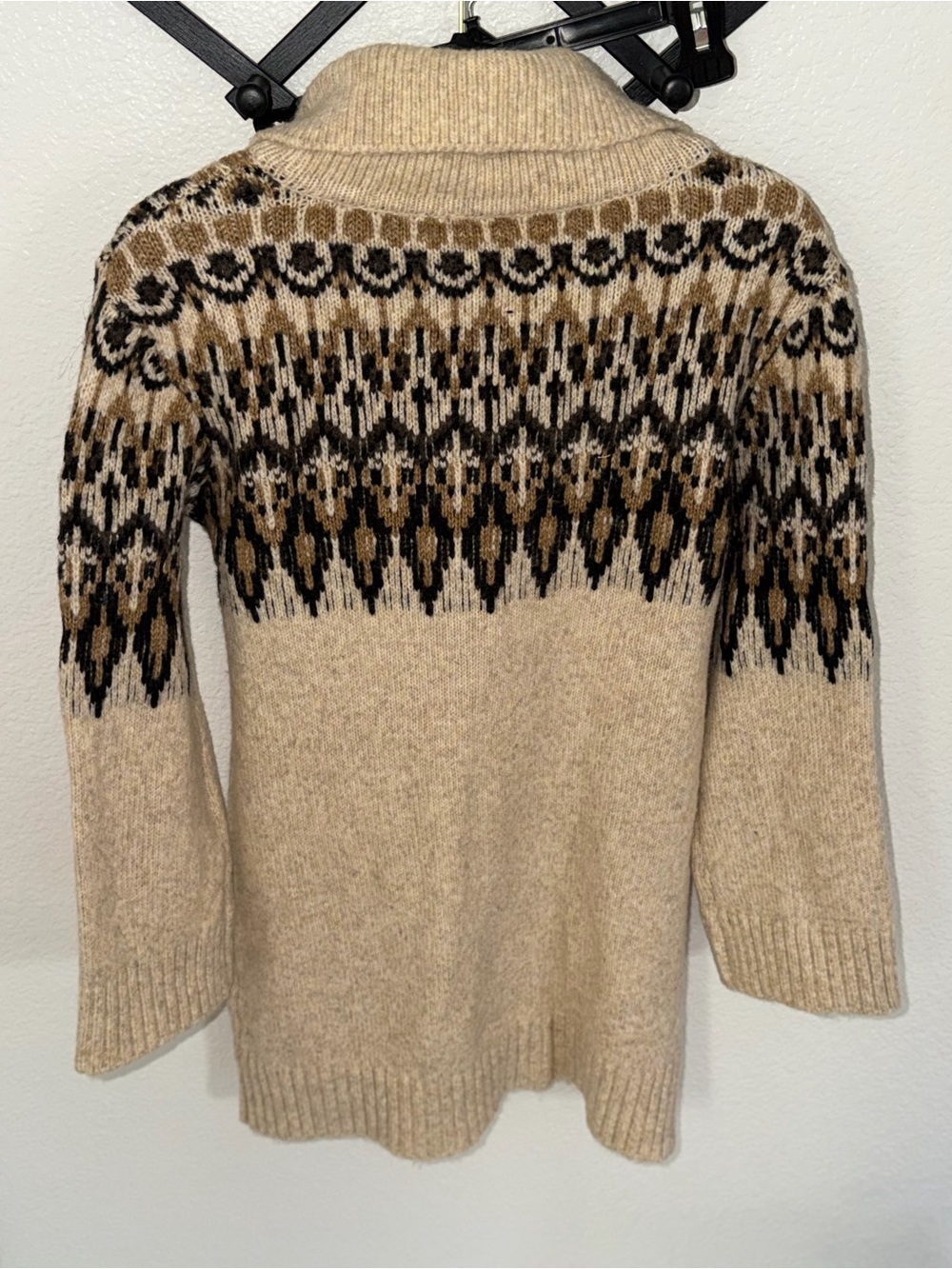 Steve Madden Fair Isle Sweater Dress Women’s Small Quarter Zip Nordic Knit - Picture 4 of 4